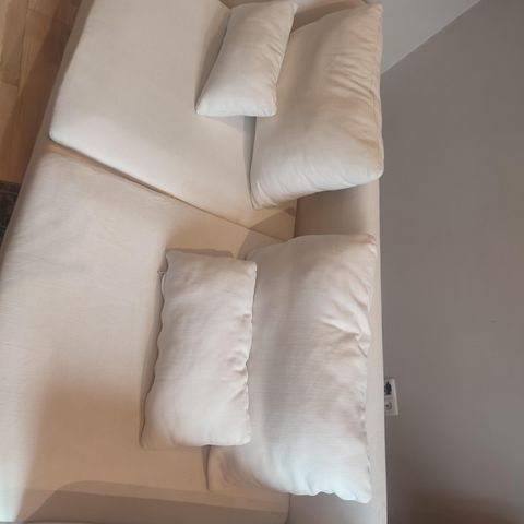 Trekk ,søderhamn sofa.3setter soffa . hvitt ,beige .brukt.ingen skader.