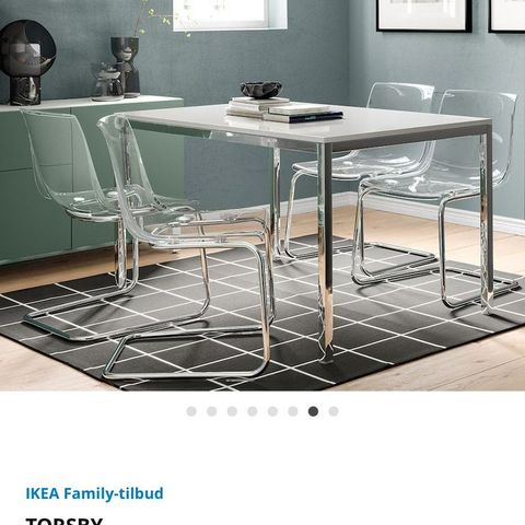 Spisebord Torsby fra IKEA med 4 stoler kupp!