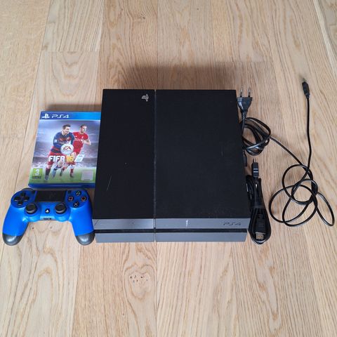 Playstation 4 i fin stand + Fifa. Komplett pakke