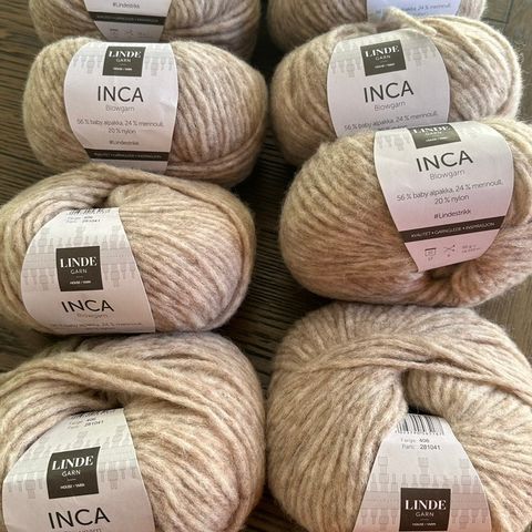 Inca blowgarn 9 nøster beige.