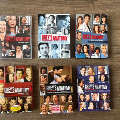 Greys Anatomy - Sesong 1-6 DVD samling