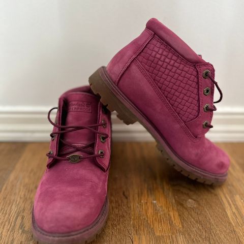 Waterproof Timberland i eksklusiv rosa farge str 38