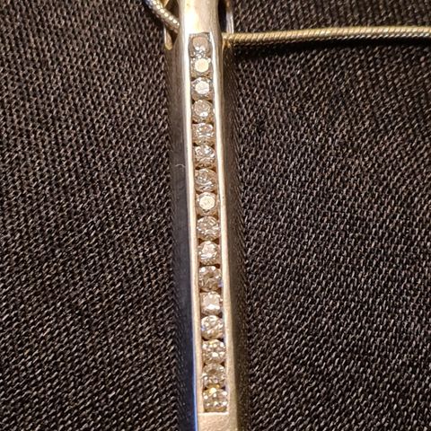 925S 18KGP smykke med 925S anheng med 16 swarovski-krystaller
