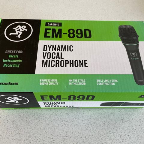 Mackie EM-89D Dynamisk vokal mikrofon