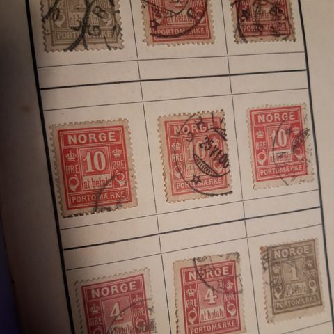 Norske gamle frimerker  fra 1930 og opppover