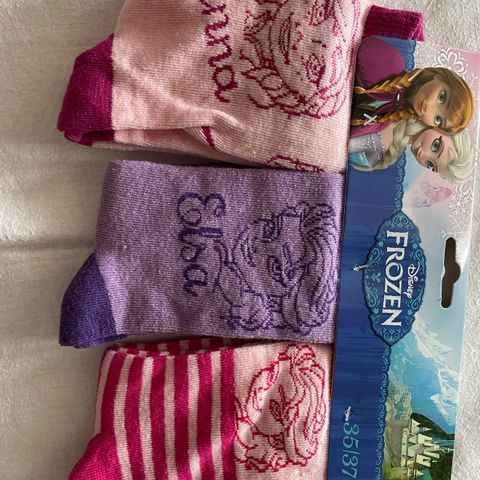 Ny Anna og Elsa sokker 3Pk