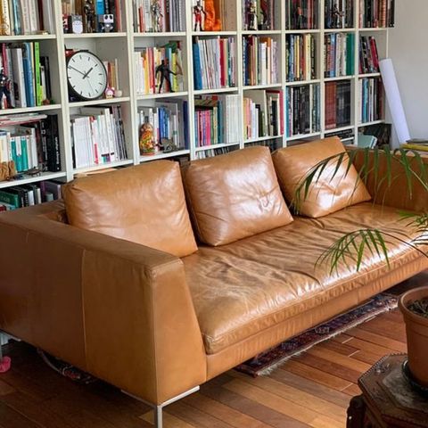Skinn sofa selges billig