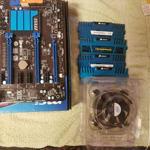 MSI Z77 Hovekort,CPU og RAM Til salgs