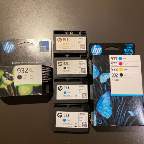Ink / blekk til HP skriver / printer 933 og 932