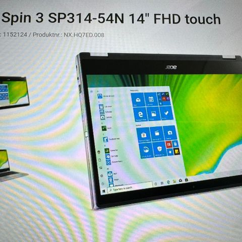 Acer Spin 3 SP314-54N 14» FHD Touch