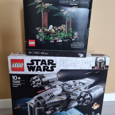 Lego Star Wars 75292 Razor Crest + 75353 Endor Speeder Chase