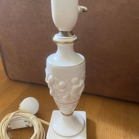 Giovanni Galligani Lampe porselen hvit vintage