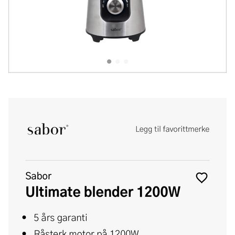 Sabor Ultimate blender 1200W