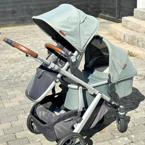 Søskenvogn Uppababy vista v2 (med ekstra sittedel)