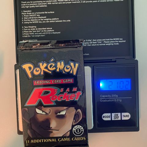 Pokemon 1st edition Team Rocket booster pack (21g+)
