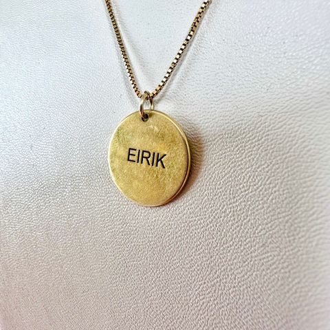 gull på ekte sølv halskjede « Eirik»