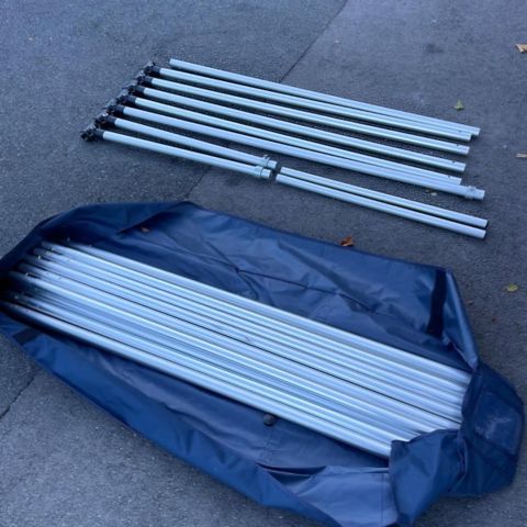 Bakkestativ båt aluminium m/ bag, 9 m