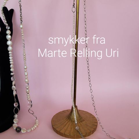 Unik, kjeder/perlebånd fra smykkekunstneren Marte Relling Uri