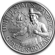 Bicentennial Quarter Dollar USA 1776 - 1976.  Minnemynt. Sirkulert,
