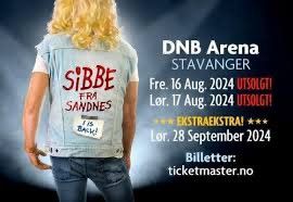 Bytte 2 billetter til Sibber fra Sandnes 16.August