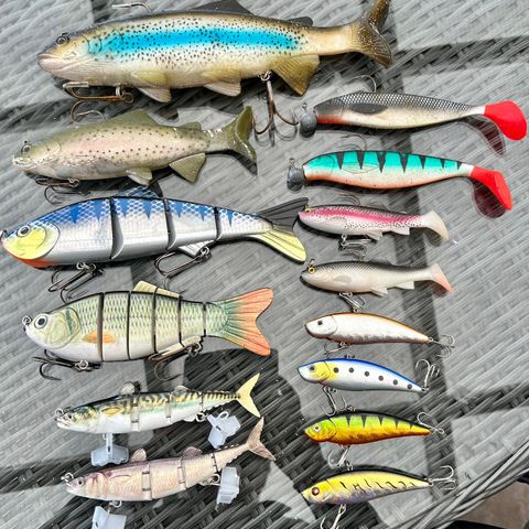 Kjempestor samling havfiske sluker/ shads