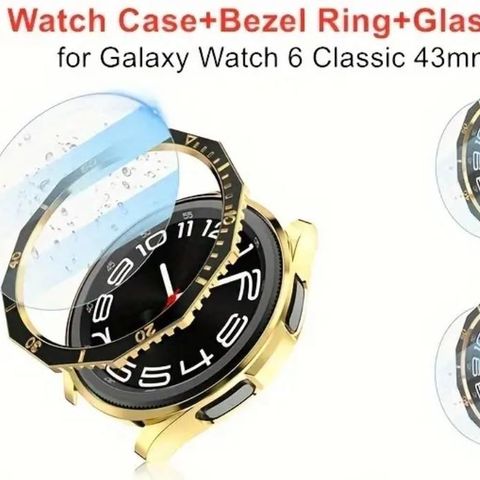 Ring Og Glassfilm Til Samsung Galaxy Watch 6 Classic 43mm 47mm