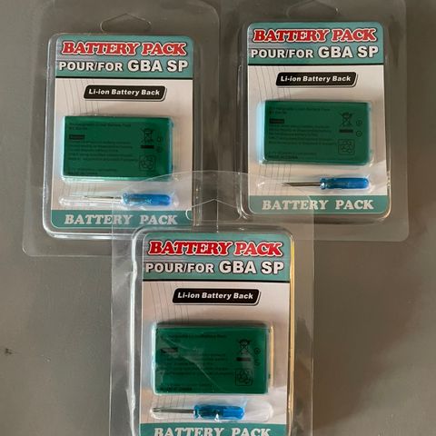 Batteri til GameBoy Advance SP (850mAh & 1600mAh)