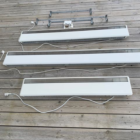3 stk Nobø panelovner med 1 styringsenhet