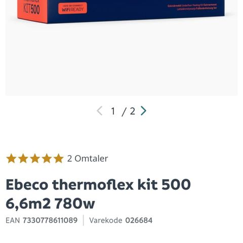 Termoflex kit 500 varmekabler