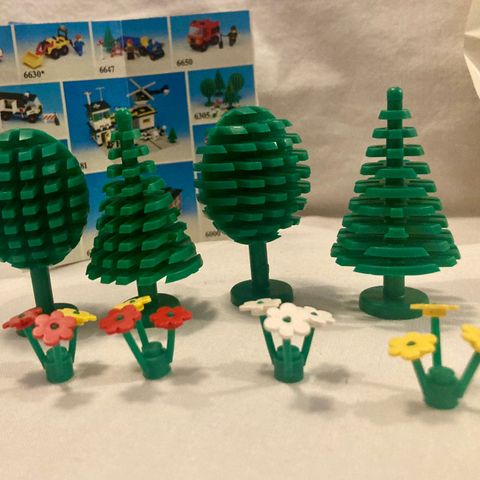 Vintage LEGO #6305 Trær og blomster fra 1980