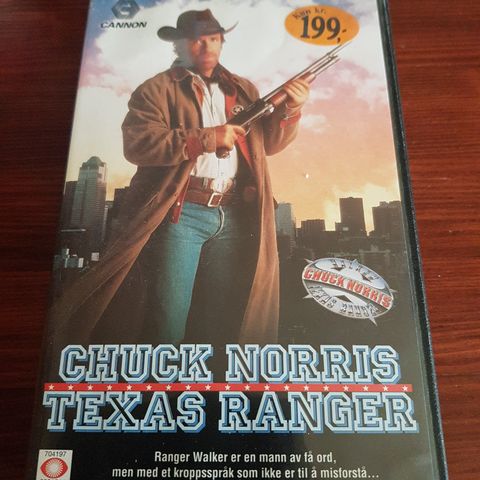 Texas Ranger med Chuck Norris vhs