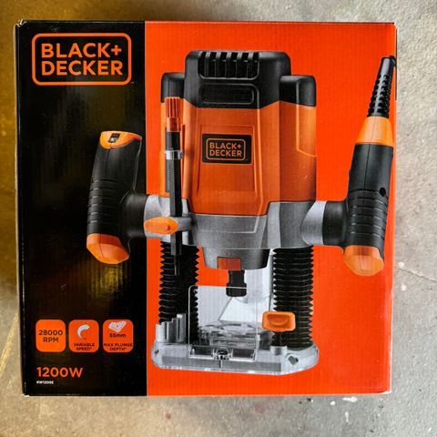 BLACK+DECKER Håndoverfres 1200W 6,35mm KW1200E