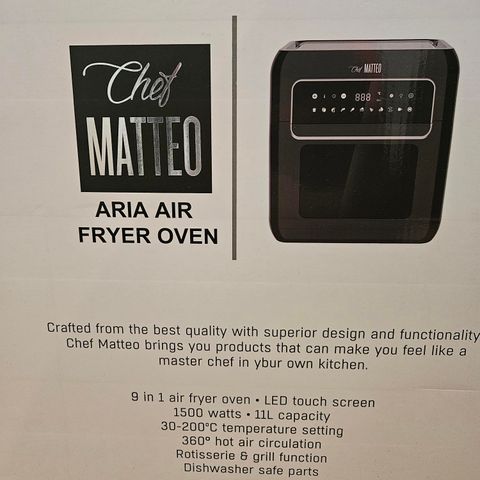 Ny Chef matteo aria airfryer