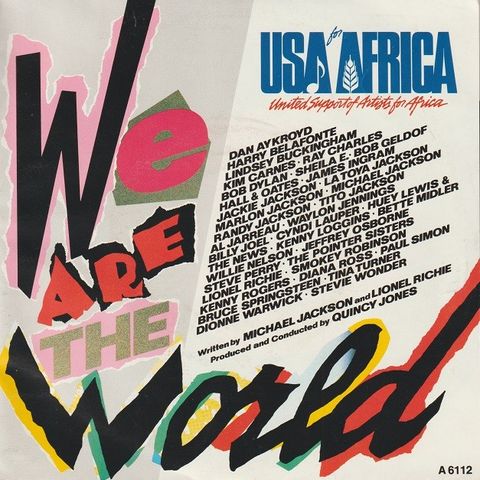 USA For Africa " We Are THe World " Single selges for kr.25