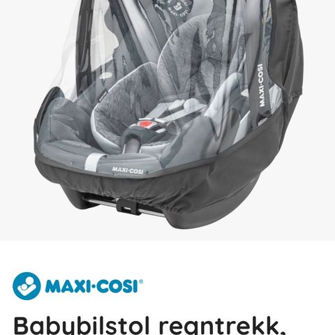 Regntrekk maxi-cosi bilstol