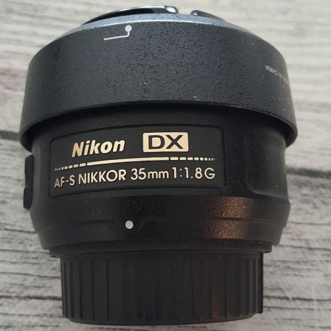 Nikon DX  AF-S 35mm linse 1.1.8G