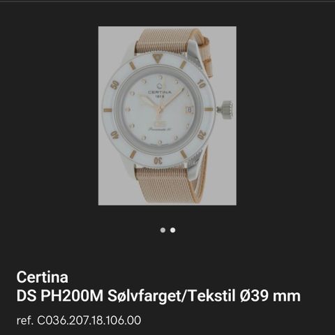 WTB - Certina DS PH200M 

39mm Hvit bezel.