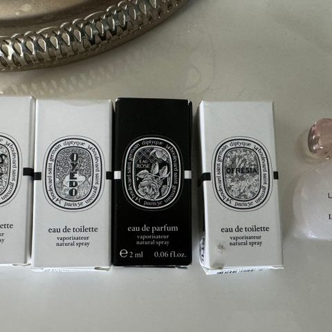 Diptyque og L’occitane parfymeprøver