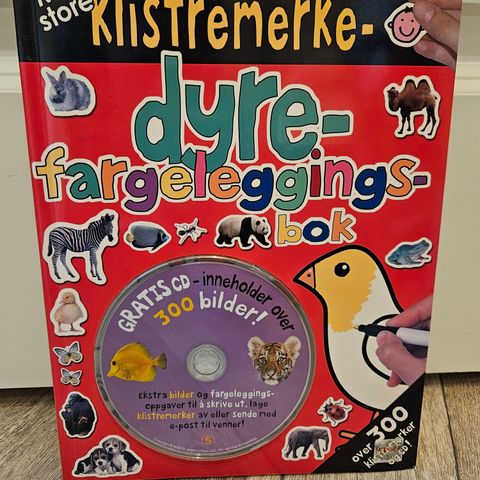 Aktivitetsbok med klistremerker, fargelegging og cd