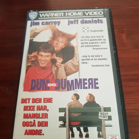 Dum og Dummere med Jim Carrey vhs