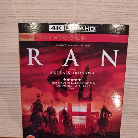 Ran 4K av Akira Kurosawa med slipcover (StudioCanal)