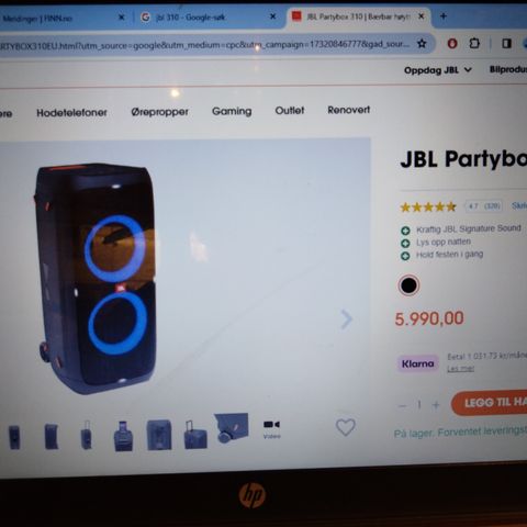 Jbl 110 partybox selges billig.