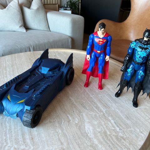 Batman med bil + Superman