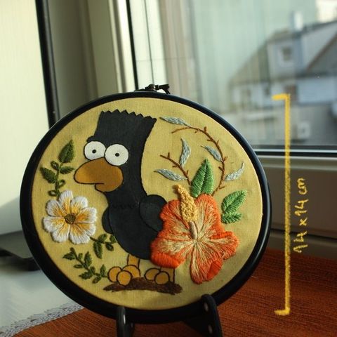 Bart Simpson hand embroidery