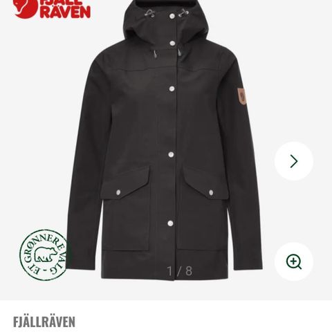 NY! Fjällräven Greenland Eco-Shell Jacket W str XS