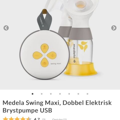 Medela swing maxi , dobbel elektrisk brystpumpe usb selges