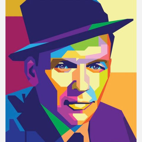 Bilde fargerik kunst plakat Frank Sinatra