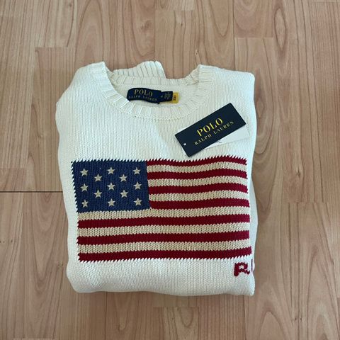 Polo ralph lauren flag strikkegenser