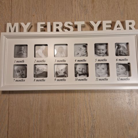 My first year - Bilderamme i solid tre