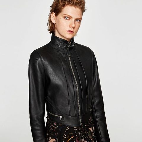 NY - Zara - Genuine cow leather - Motorcycle - Biker -  Jacket-Strs. S